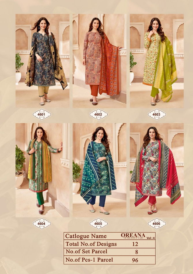 Kala Oreana 4 Cotton Printed Readymade Suits
